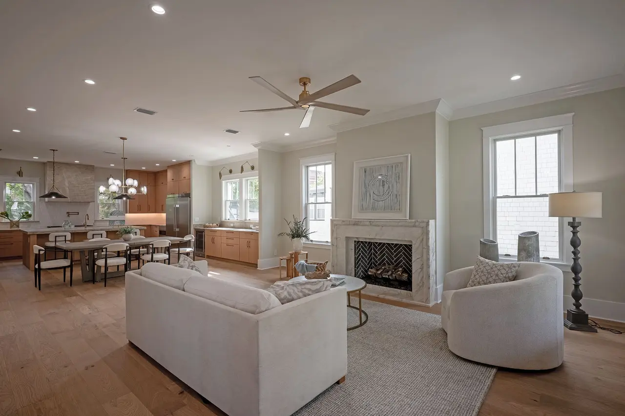 Great room open to the kitchen